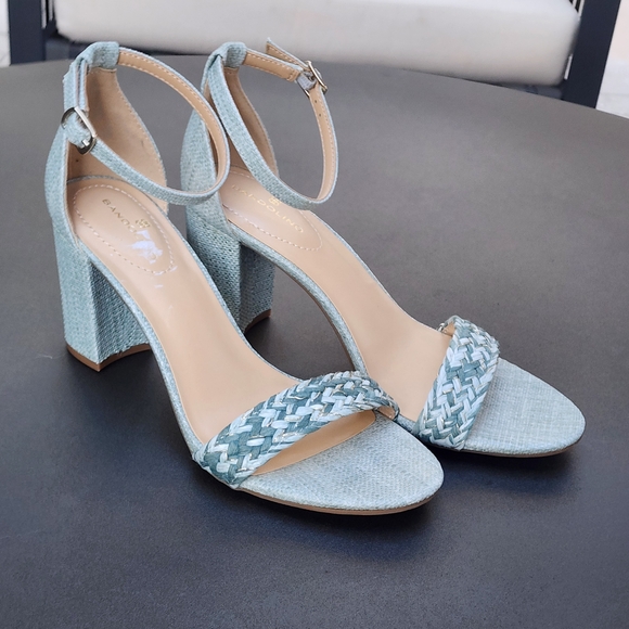 Bandolino Women's Sage/Mint Woven Armory Block Heel Dress Sandals Size 9 - Picture 6 of 13